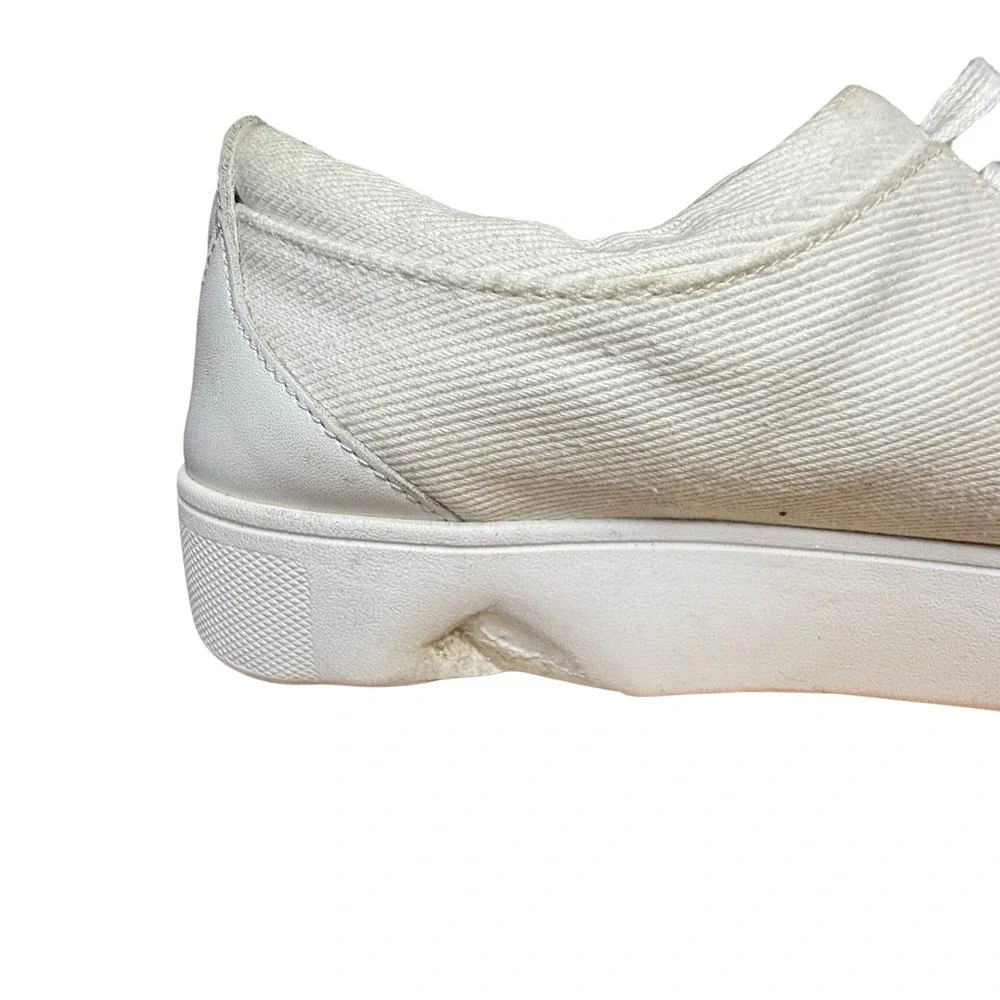 FitFlop Rally White Leather Low Top Comfort‎ Sneakers Womens 10 EK6-194